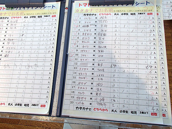 順番待ちリスト